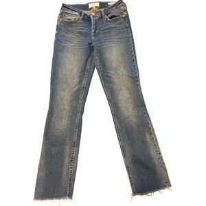 Dear John BLAIRE straight mid rise raw hem jeans size 25